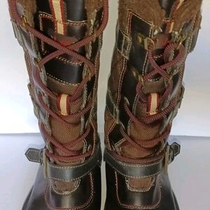 Stylish Women's Brown Vegan Lace-Up Boots